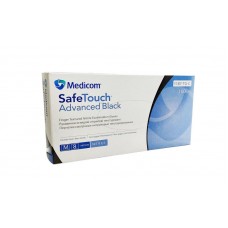 Перчатки нитриловые Medicom Advanced черные 50 пар размер L